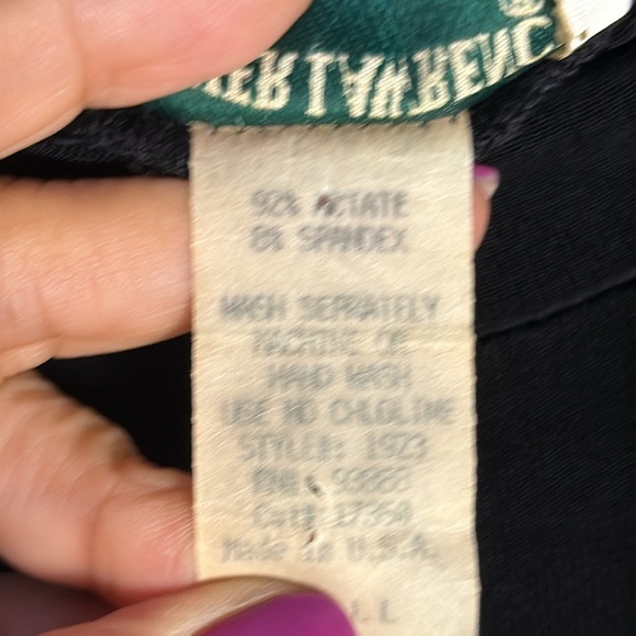 Frazier Lawrence Black Short Sleeve Fine Ribbed Mock Neck Top - Picture 4 of 4